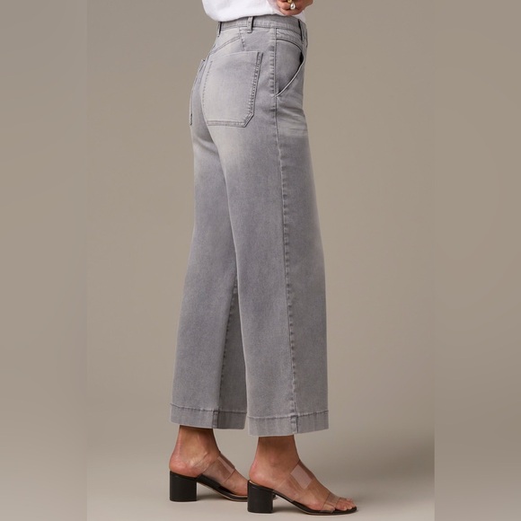 Wit & Wisdom Light Gray Wide-Leg Jeans - Picture 2 of 10
